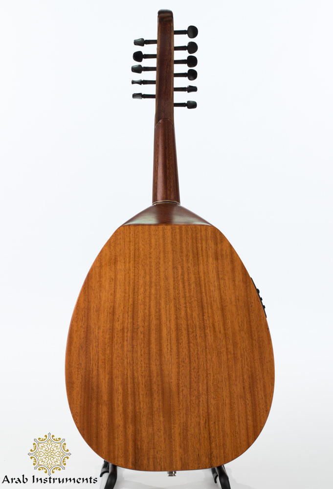 Professional Mahogany Turkish Half Electric Oud with Equalizer #028E