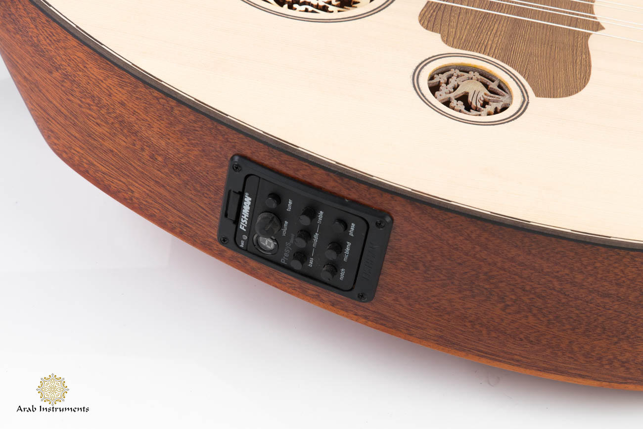 Professional Mahogany Turkish Half Electric Oud with Equalizer #028E