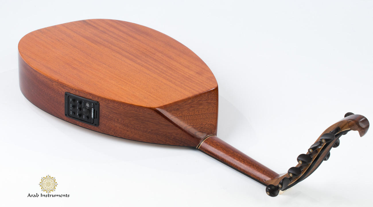 Professional Mahogany Turkish Half Electric Oud with Equalizer #028E