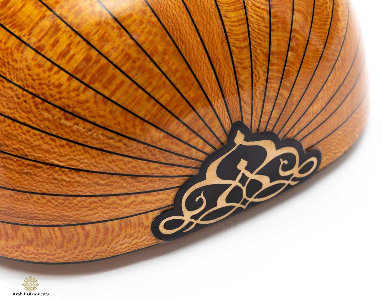 Turkish Acoustic Oud Flame Plane Wood #D1147