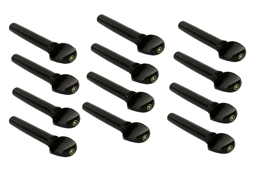 Set of 12 Premium Blue Pearl Ebony Pegs for Oud