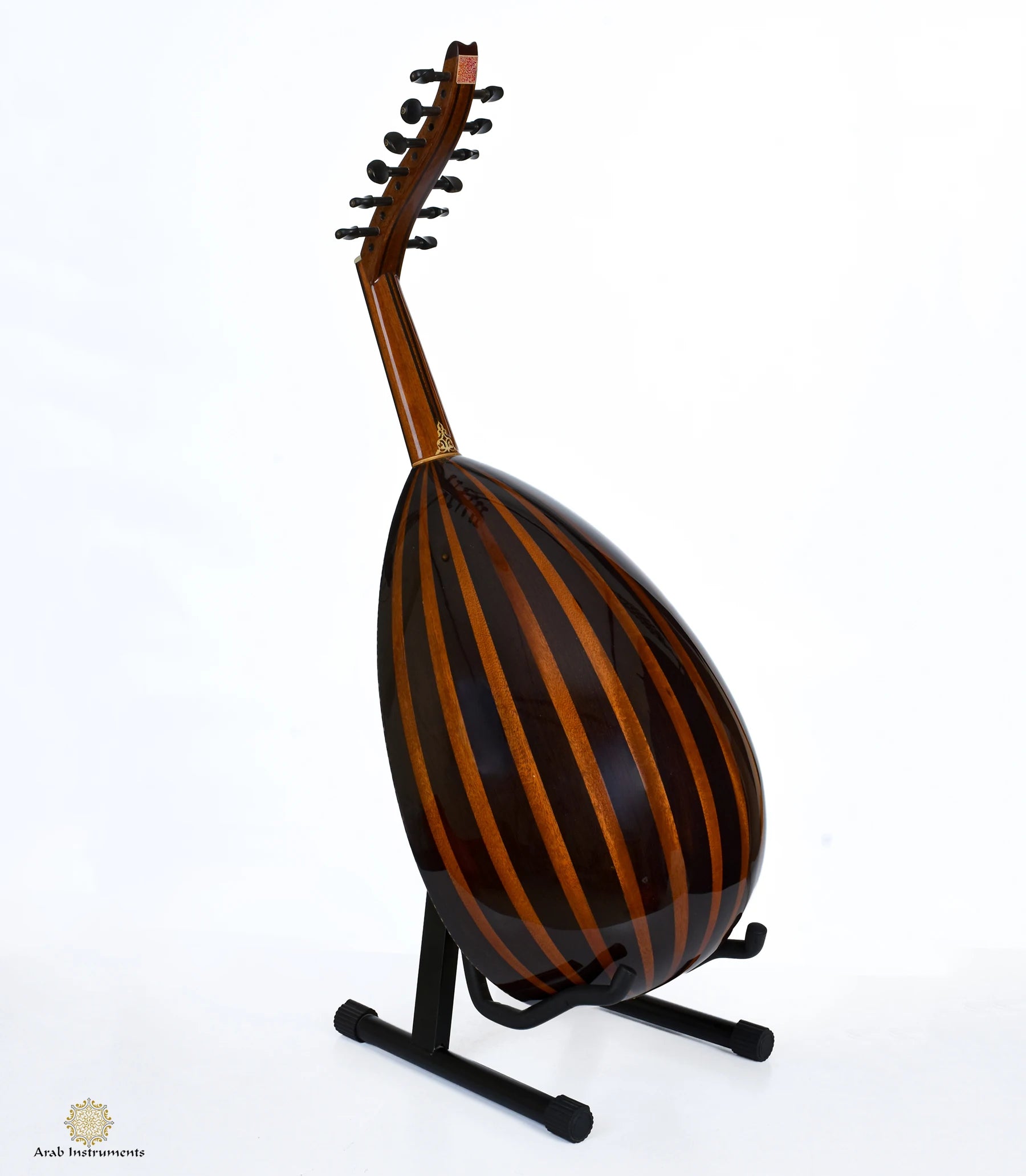 Close-up of handcrafted Egyptian oud soundboard with traditional rosettes and premium spruce wood by Mourad ELTurky