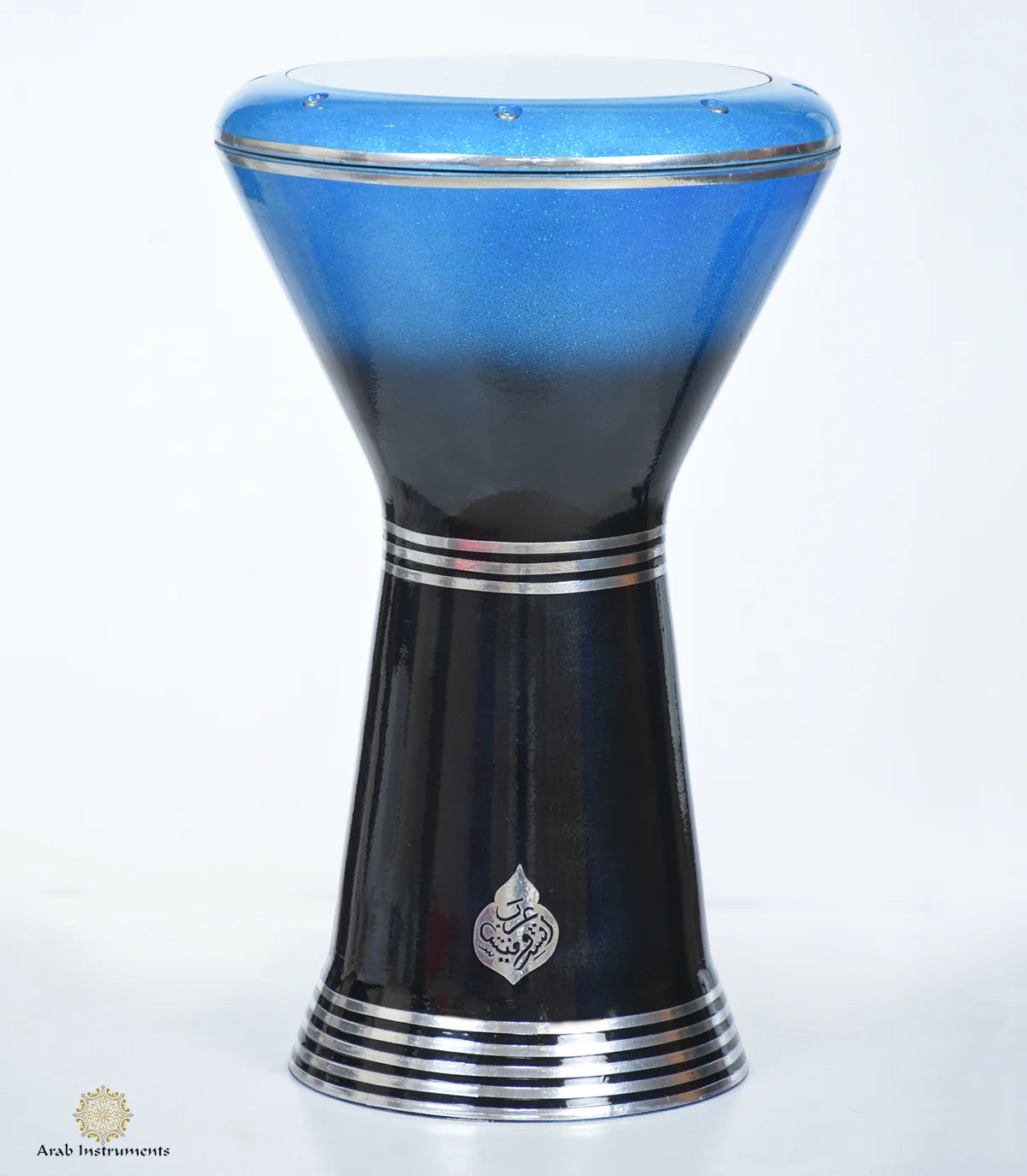 Crown Darbuka  Sparkling Black and Blue 8 pegs #0776