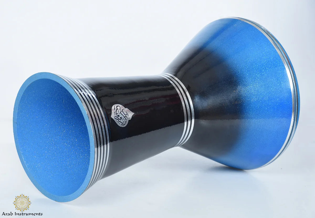 sparkling blue black darbuka
