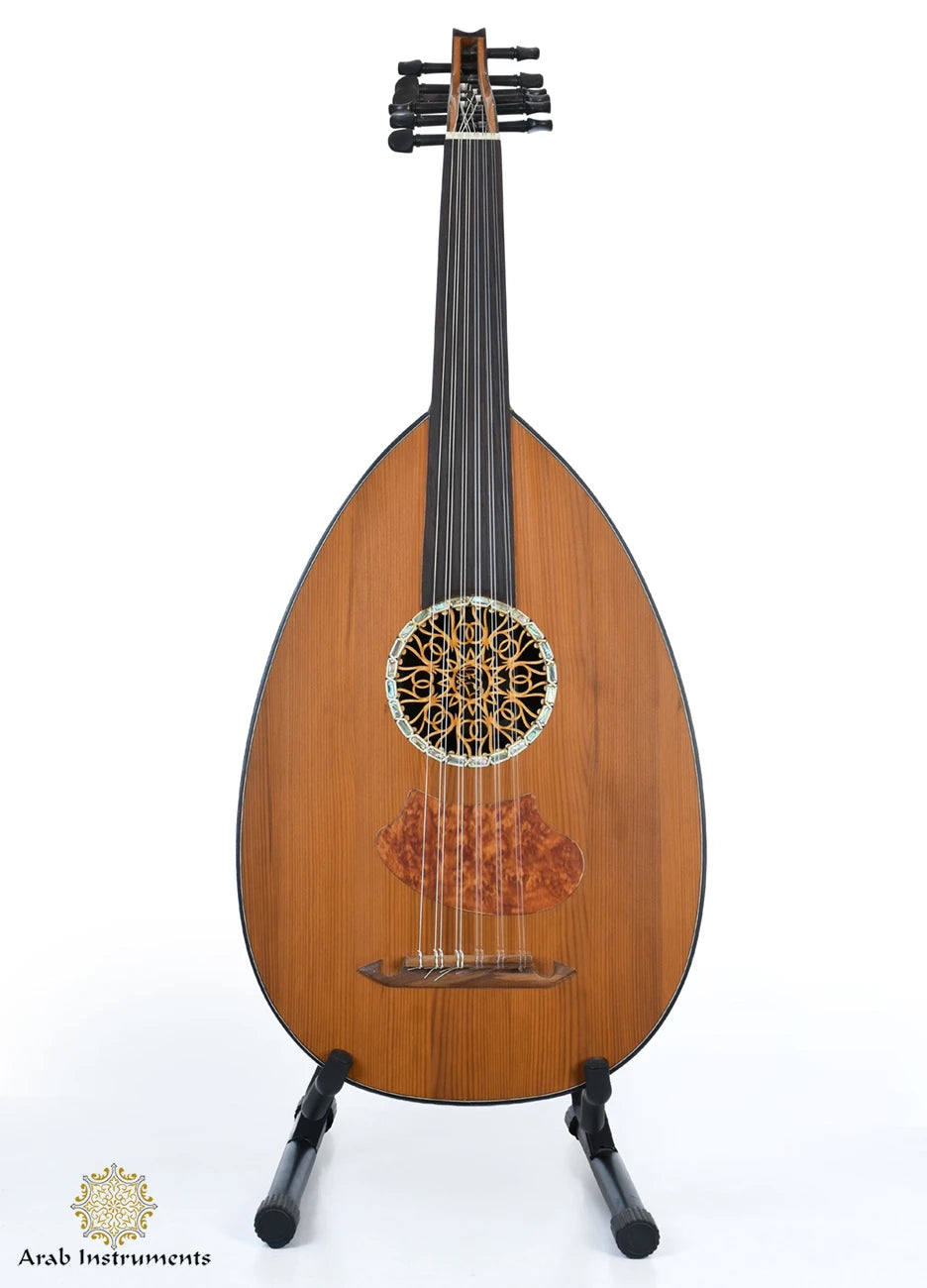 Premium cedar top oud with warm Egyptian sound and handcrafted rosette design