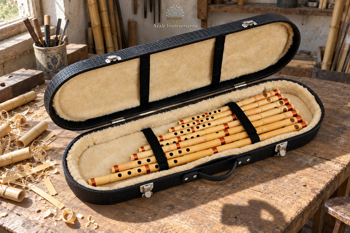 Arabic Egyptian Ney Set of 7 with Hard Case