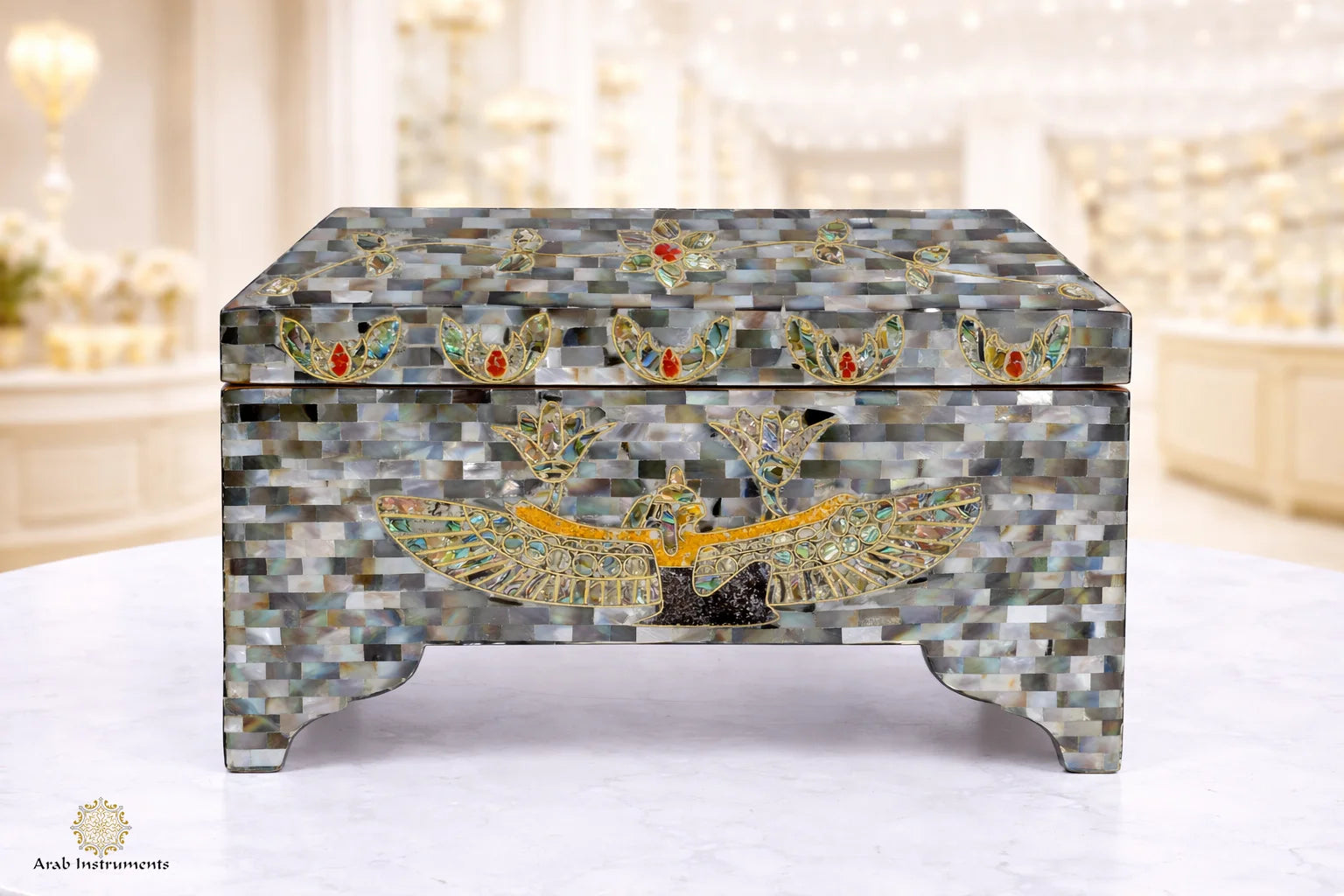 Egyptian Mother-of-Pearl Jewelry Bo