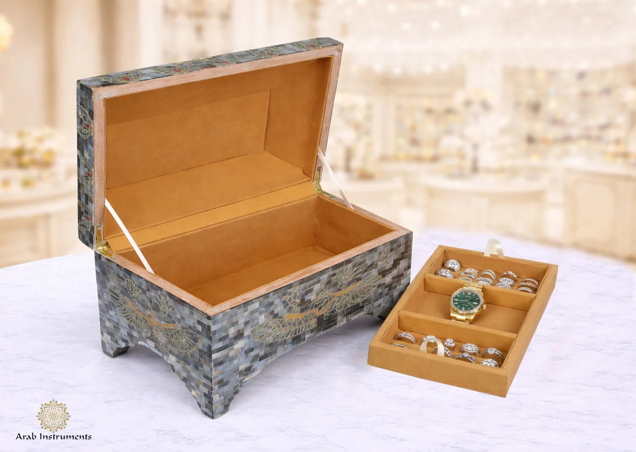 Egyptian Mother-of-Pearl Jewelry Box – Handmade in Egypt | #B742