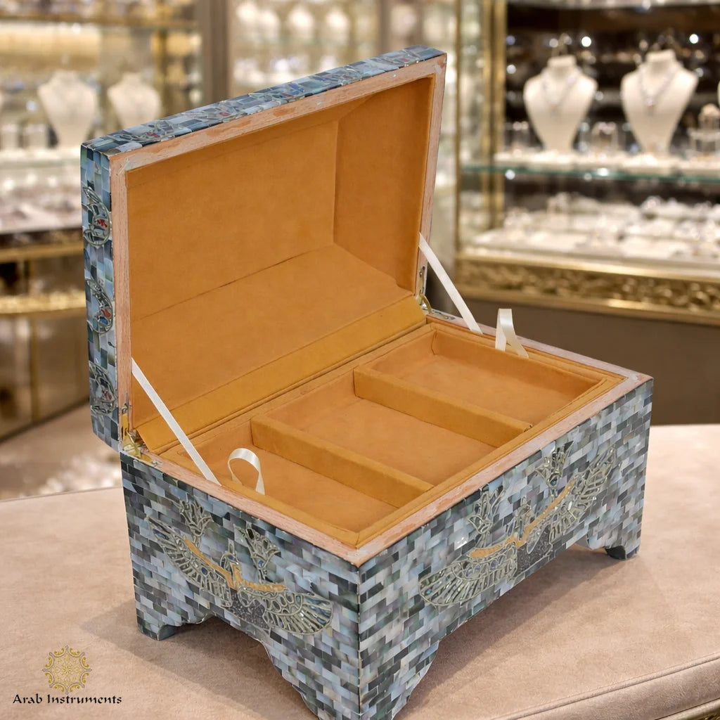 Egyptian Mother-of-Pearl Jewelry Box – Handmade in Egypt | #B742