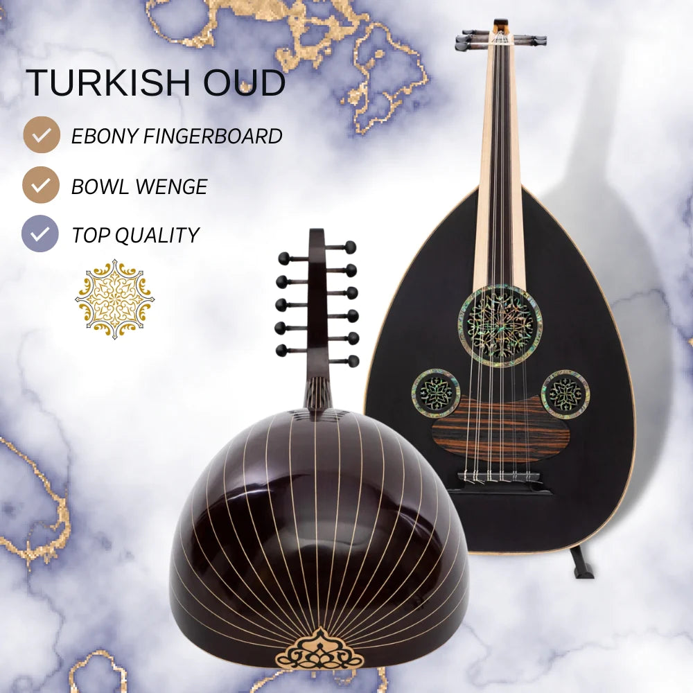 Turkish Premium Black Mother of Pearls Oud #D1166