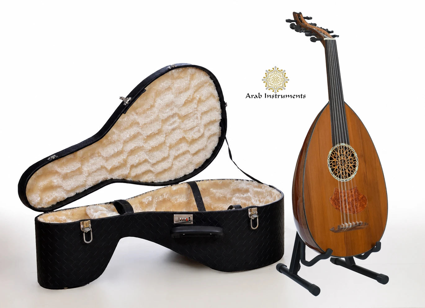 Handmade professional Egyptian oud by Mourad ELTurky with cedar face and rosewood walnut bowl