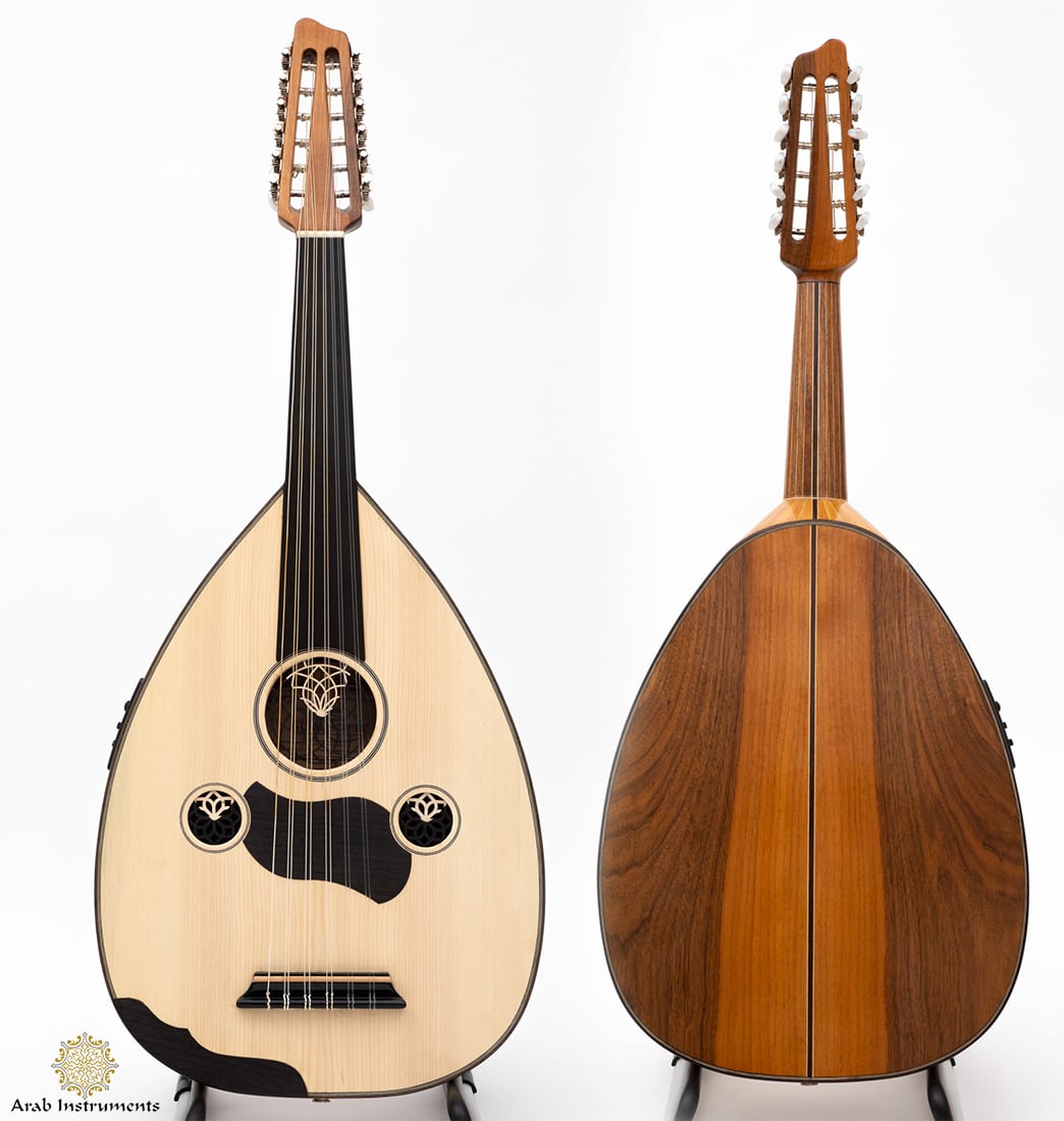 Arabic Electric Oud Walnut With Guitar Pegs #035D