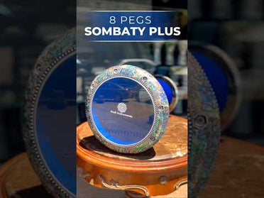 Sombaty Plus Blue Flame – Handmade Darbuka Drum with Abalone Inlay