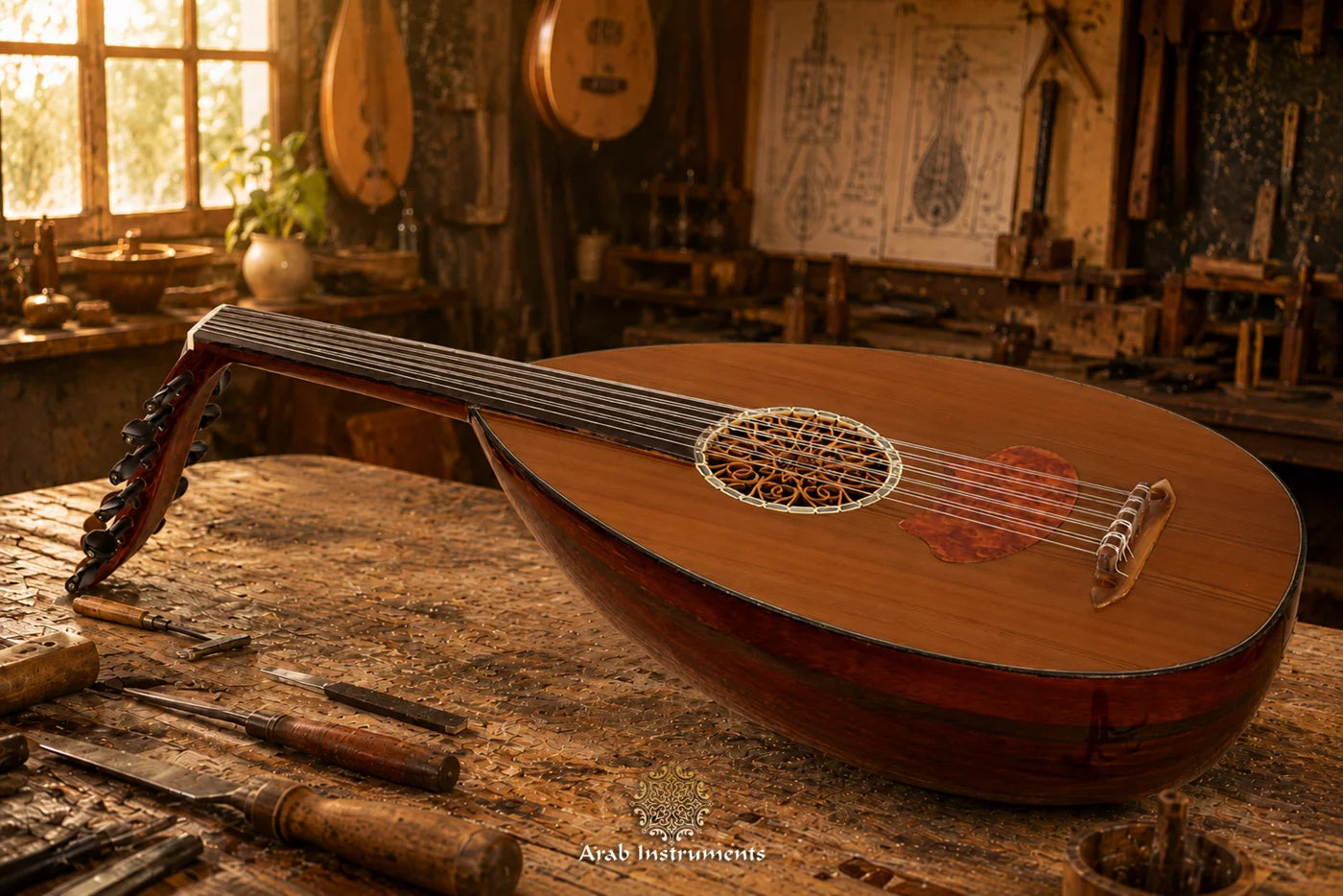 Mourad ELTurky Professional Walnut Oud #M1161