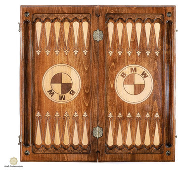 Jeu De Backgammon Luxe En Verre BMW & Mercedes – Plateau Personnalisé Cadeau Homme
