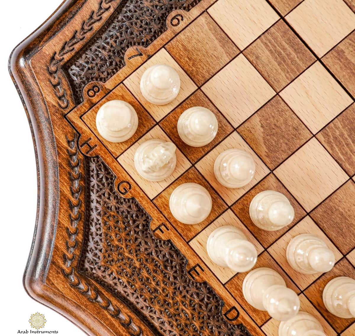 Hand Carved Star Shape Chess #AI21608