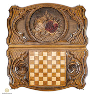 pomegranate backgammon chess board