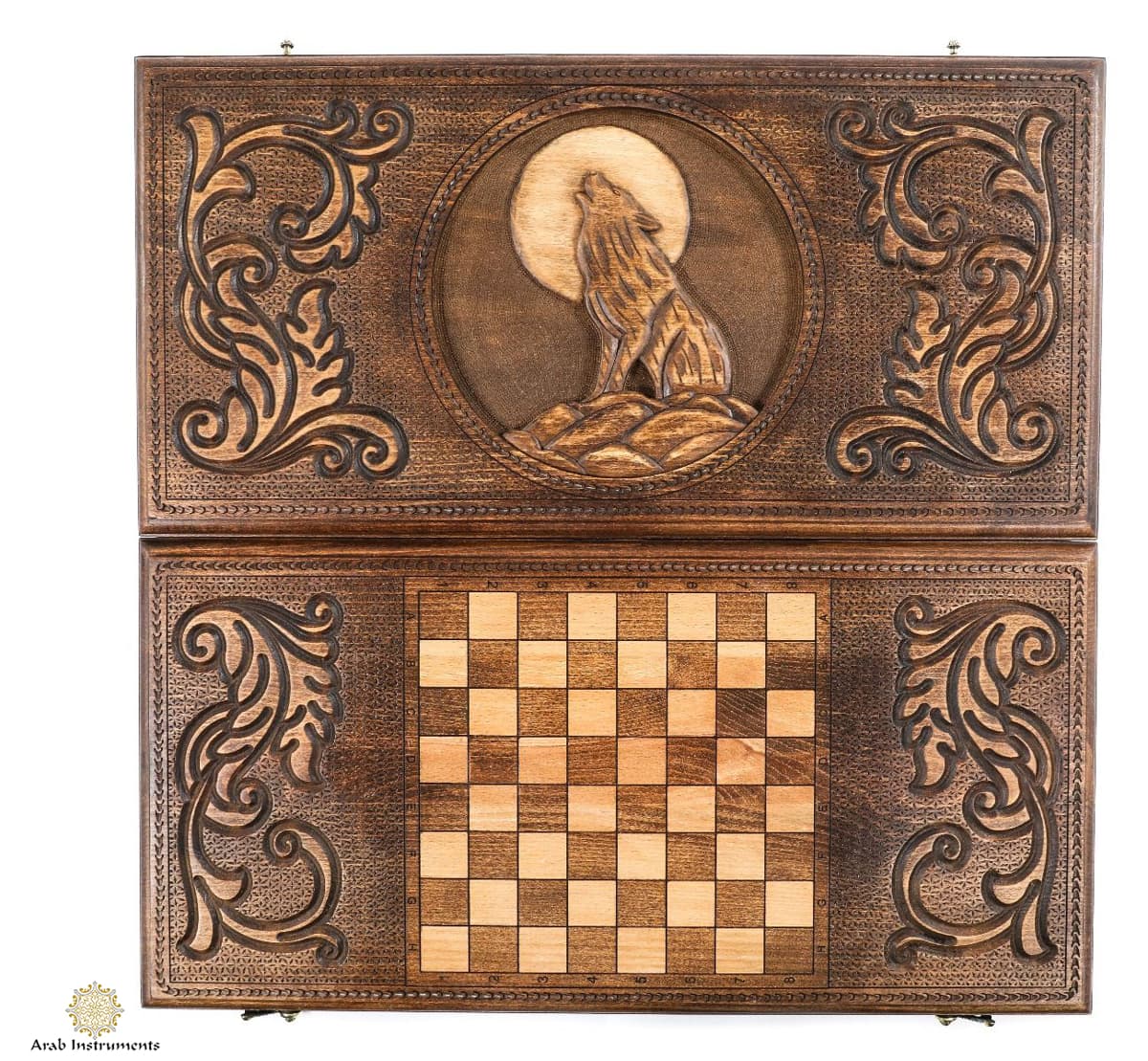 Hand Carved Premium Backgammon / chess board