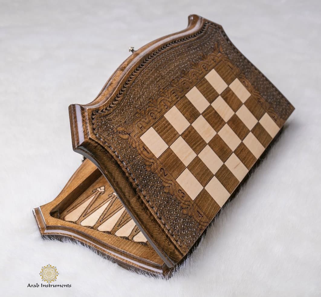 Hand Carved Premium Chess / Backgammon Shapes and Ornament #AI31332