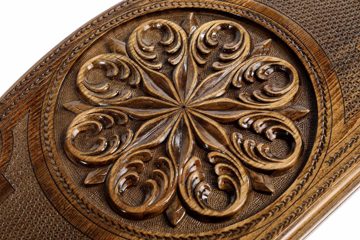Hand Carved Premium Backgammon The Flower #AI11322