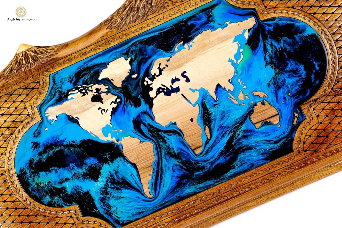 Hand Carved Premium Backgammon The World Map #AI12168
