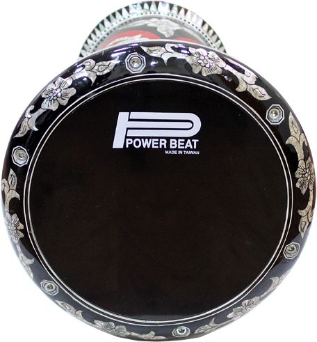 9" Power Beat Black Skin for Doumbek / Darbuka