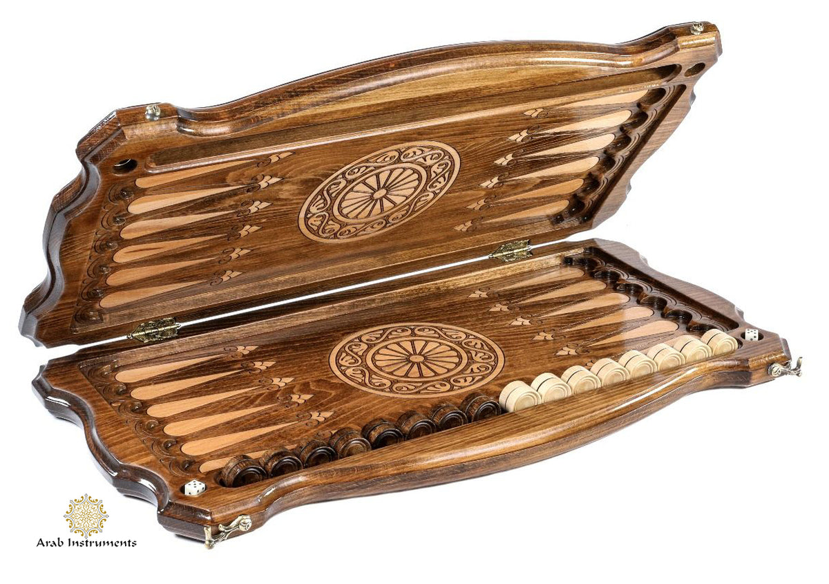 Hand Carved Premium Backgammon Arms #AI11331