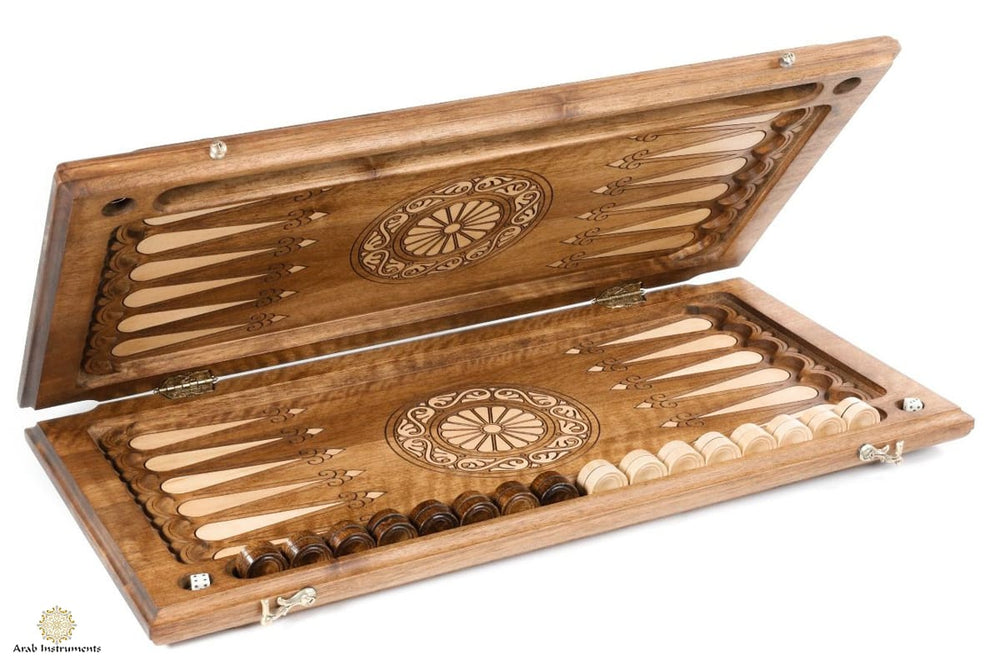 Hand Carved Premium Backgammon Ornamental Bas-Relief #AI12201