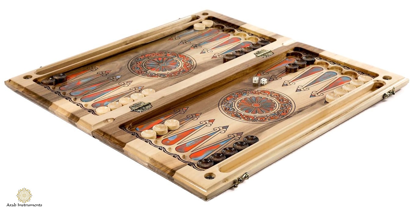 Hand Carved Luxury Backgammon The Lion Epoxy #AI12638lion