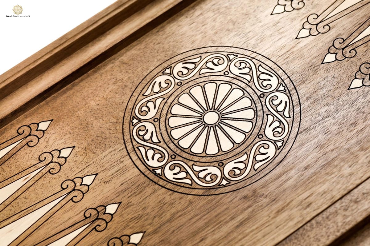 Hand Carved Premium Backgammon Ornamental Bas-Relief  #AI12201