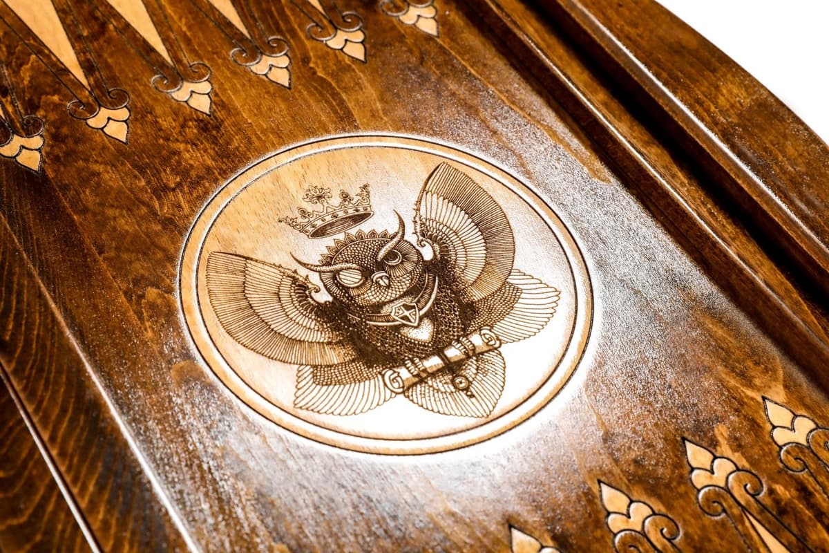 Hand Carved Premium Backgammon The Owl #AI11797