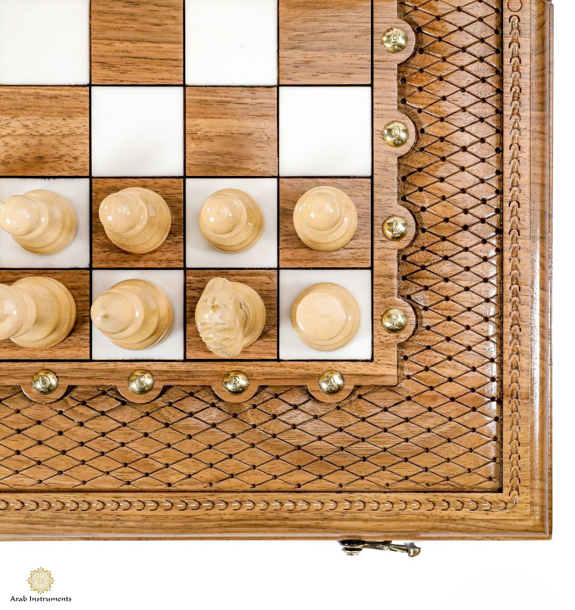 Hand Carved Premium Chess / Backgammon Classic #AI32213