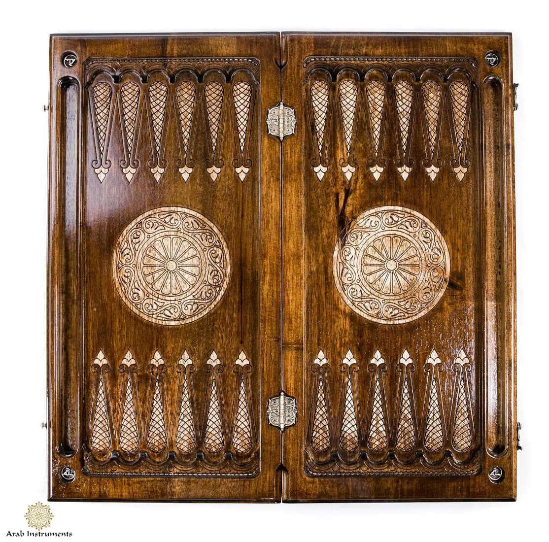 Hand Carved Premium Backgammon The Temple of Garni #AI12280