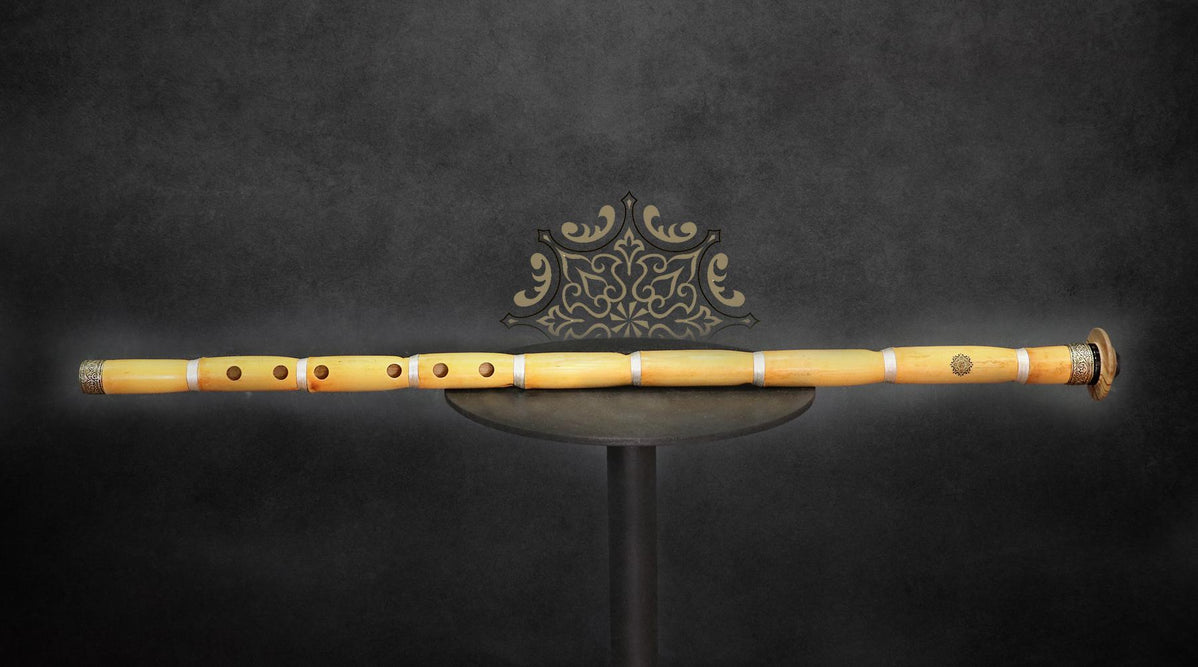 First Class Crown Series Turkish Ney Bone and Wood Bashpare  + Hard Case