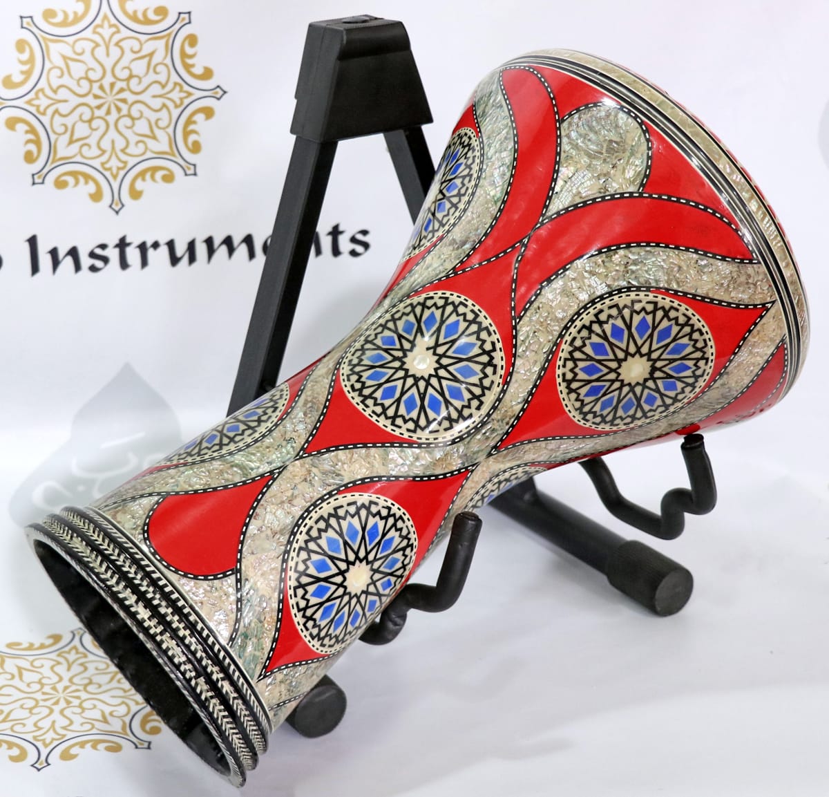 buy red darbuka with pearls