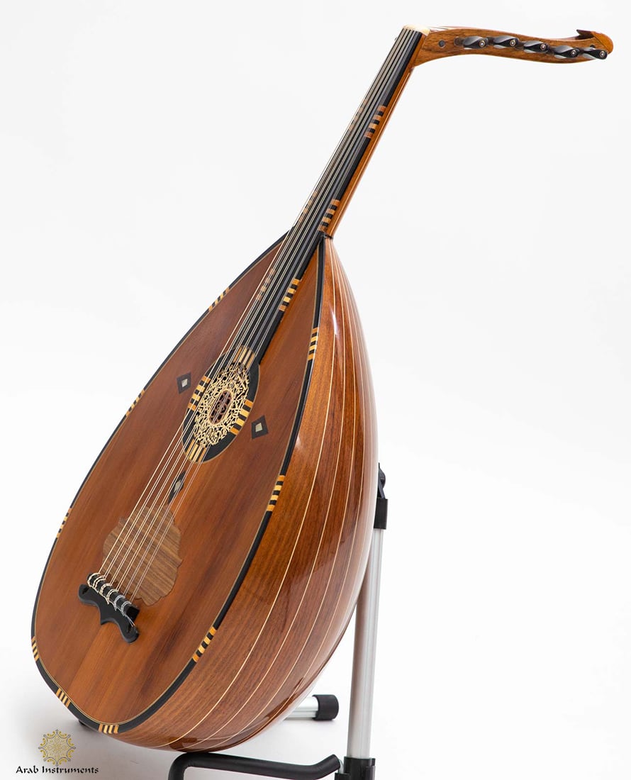 Walnut Arabic Oud Instrument for Sale – Handmade with Ornaments