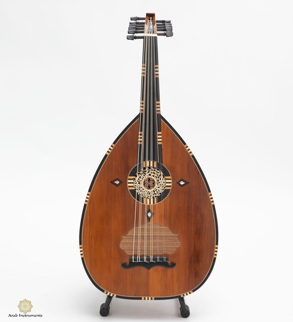 Walnut Arabic Oud Instrument for Sale – Handmade with Ornaments