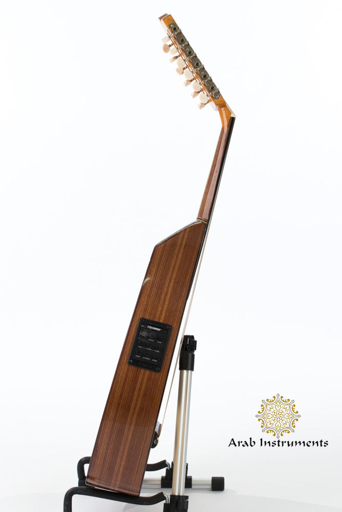 Professional Walnut Turkish Half Electric Oud with Equalizer #027E