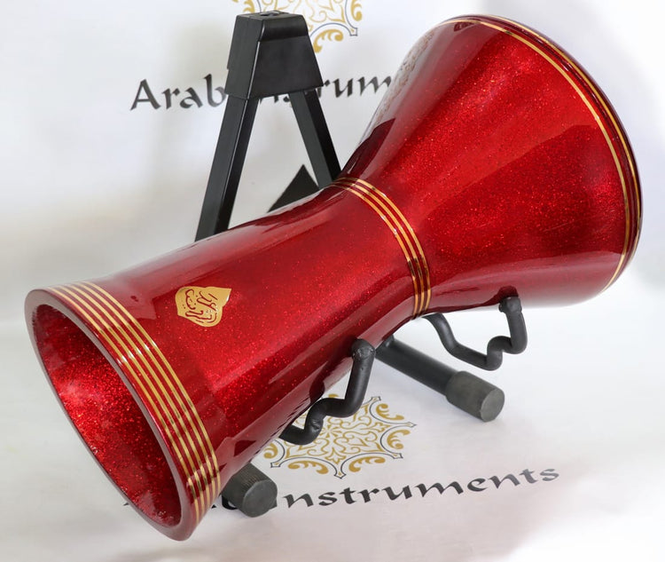 red sparkling darbuka